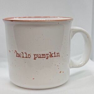 Eccolo Cream and Orange Speckled Halloween Coffee Mug